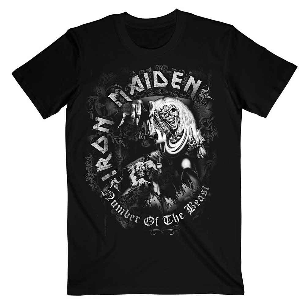 Iron Maiden Number Of The Beast Grey Tone [T-Shirt] - Rock Band Apparel