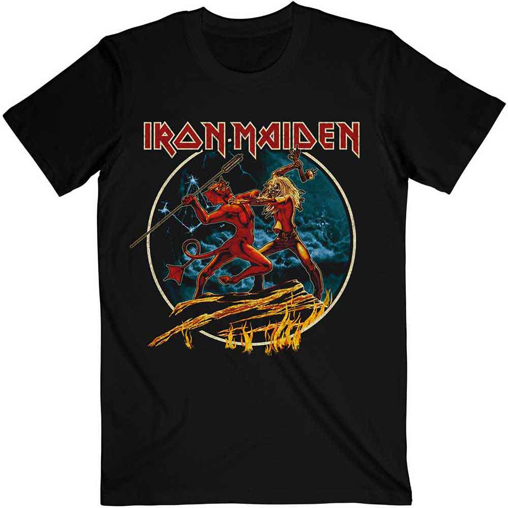 Iron Maiden Number Of The Beast Run To The Hills Circular [T-Shirt] - Rock Band Apparel