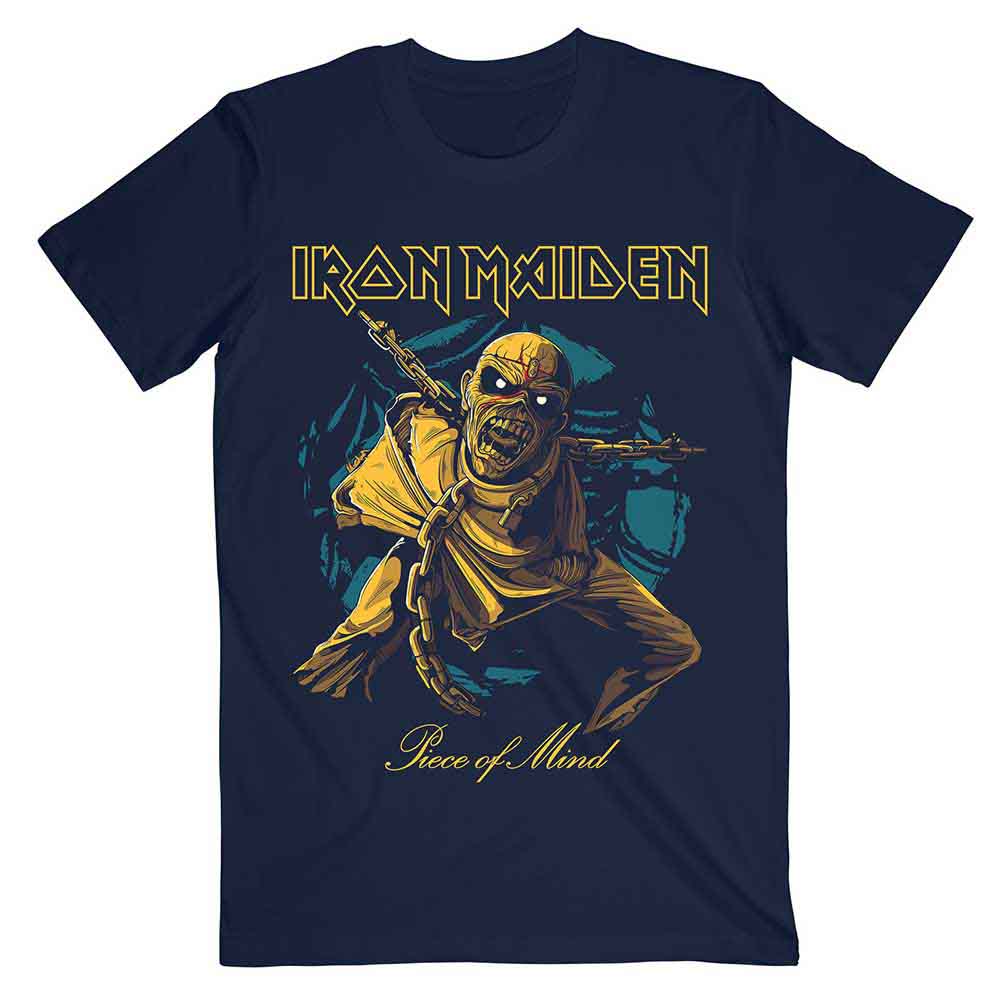 Iron Maiden Piece of Mind Gold Eddie [T-Shirt] - Rock Band Apparel