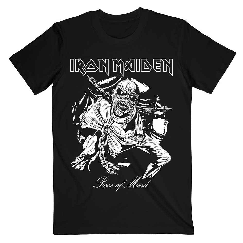 Iron Maiden Piece of Mind Mono Eddie [T-Shirt] - Rock Band Apparel