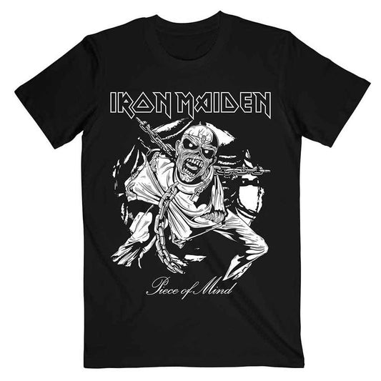 Iron Maiden Piece of Mind Mono Eddie [T-Shirt] - Rock Band Apparel