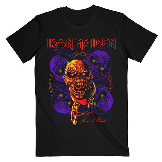 Iron Maiden Piece of Mind Multi Head Eddie [T-Shirt] - Rock Band Apparel