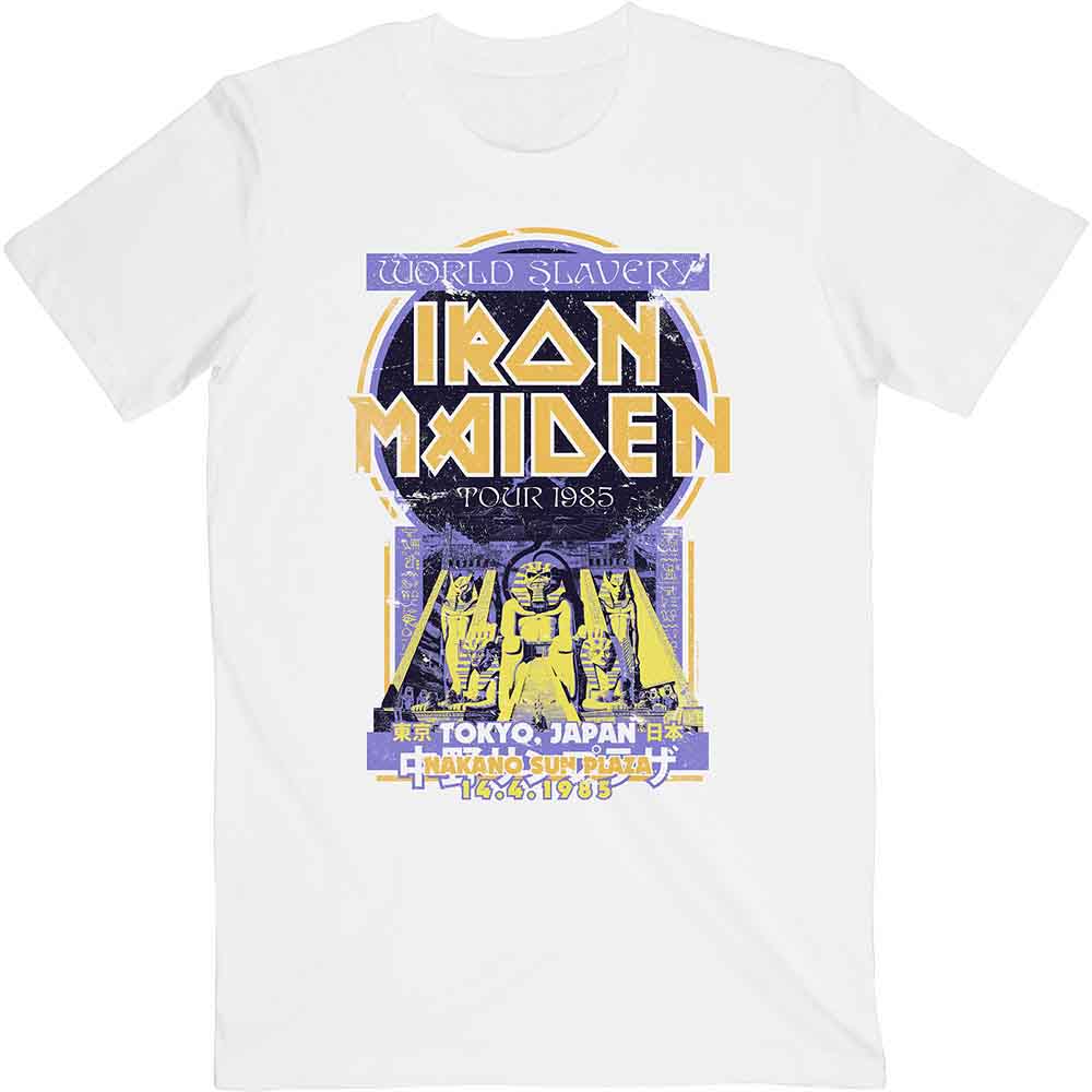Iron Maiden Powerslave Japan Flyer [T-Shirt] White