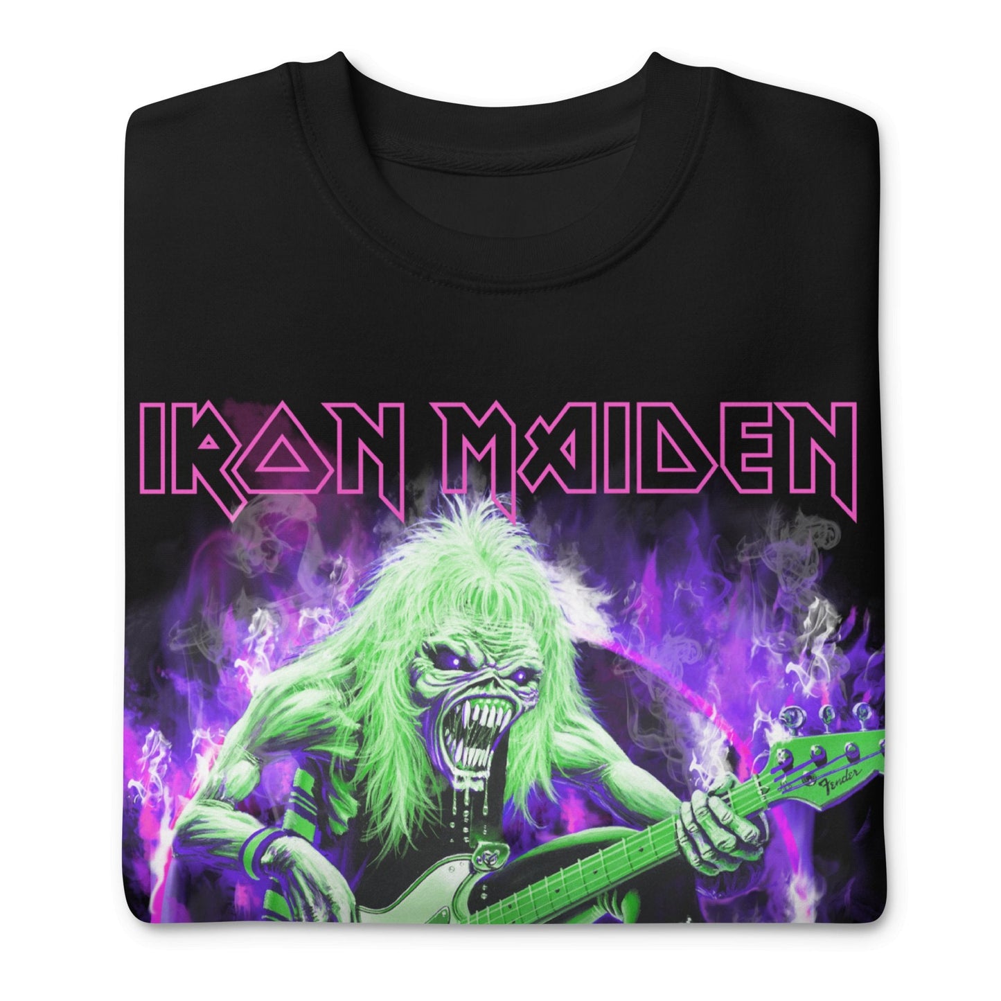 Iron Maiden - Purple Guitar Jumbo Print Sweatshirt