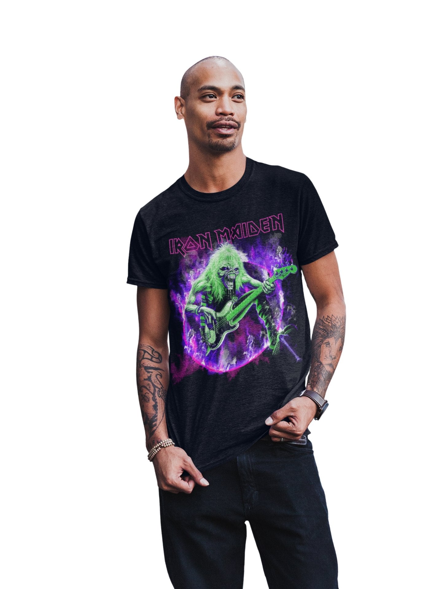 Iron Maiden - Purple Guitar T-Shirt