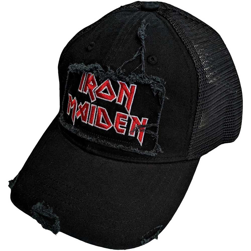 Iron Maiden Scuffed Logo [Hat] Black