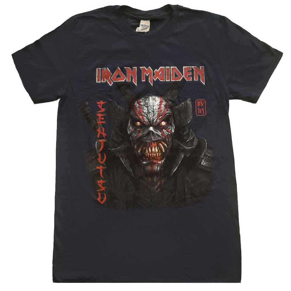 Iron Maiden Senjutsu Back Cover Vertical Logo [] Blue