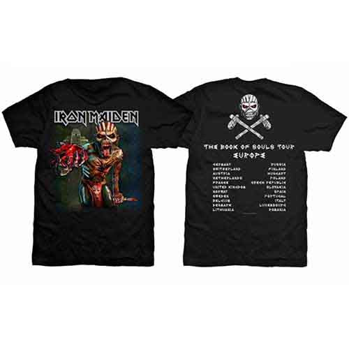 Iron Maiden The Book of Souls European Tour V.1 [T-Shirt] Black