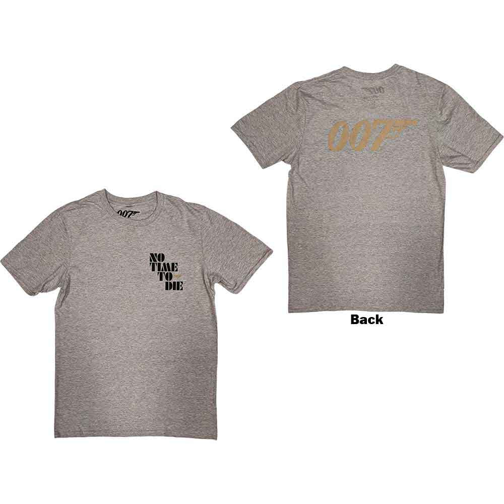 James Bond 007 No Time To Die & Logo [T-Shirt] Grey