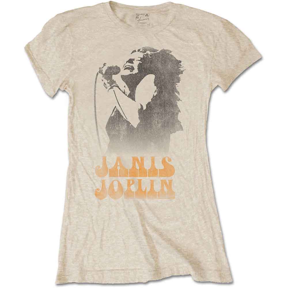 Janis Joplin Working The Mic [T-Shirt] Neutral
