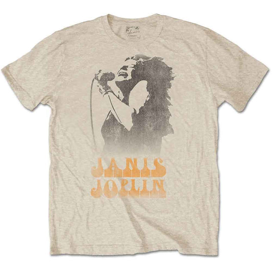 Janis Joplin Working The Mic [T-Shirt] - Rock Band Apparel
