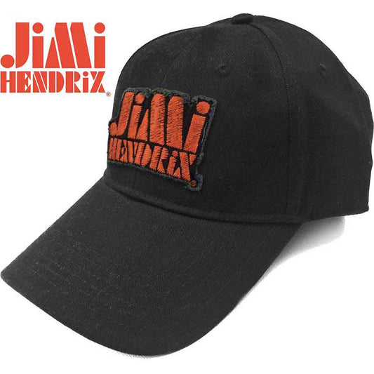 Jimi Hendrix Orange Stencil Logo [Hat] - Rock Band Apparel
