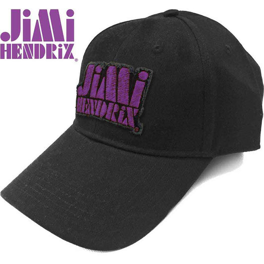 Jimi Hendrix Purple Stencil Logo [Hat] - Rock Band Apparel