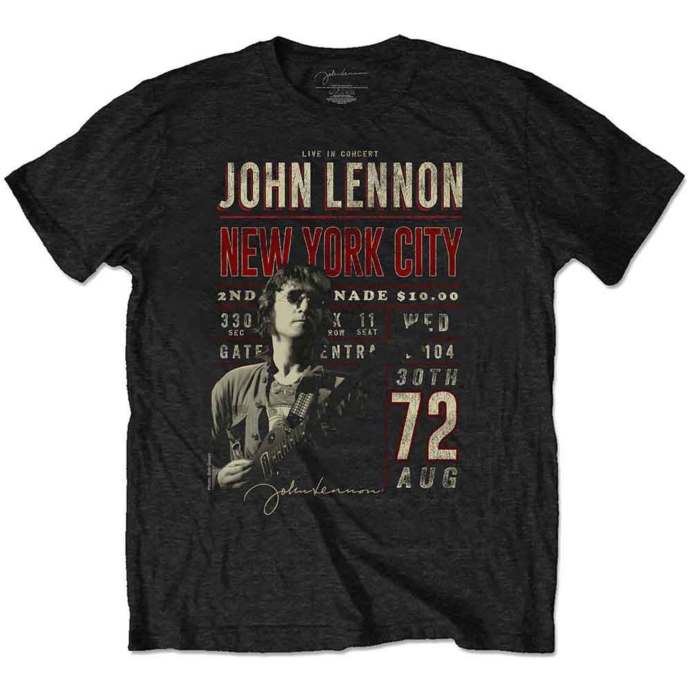 John Lennon New York City '72 [T-Shirt] Black