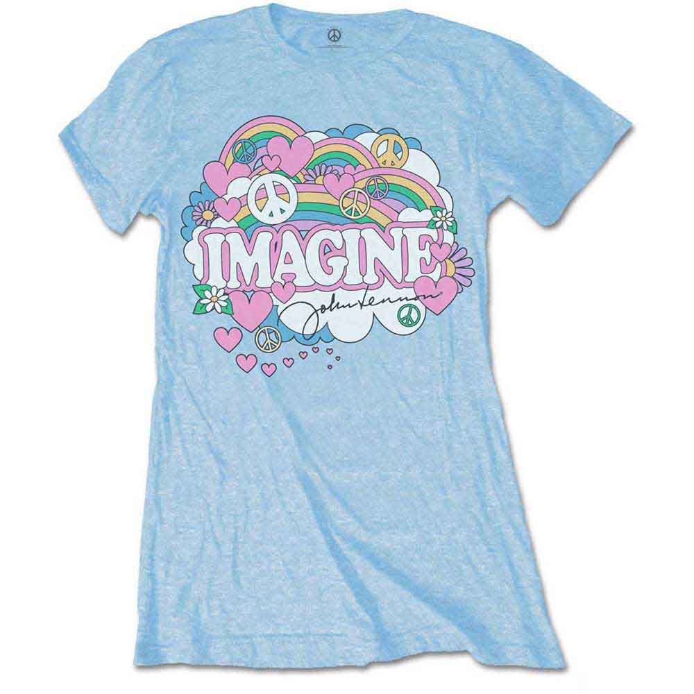 John Lennon Rainbows, Love & Peace [T-Shirt] - Rock Band Apparel