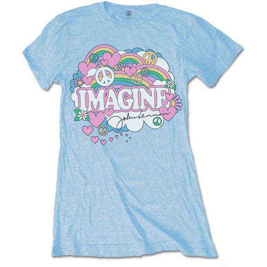 John Lennon Rainbows, Love & Peace [T-Shirt] - Rock Band Apparel