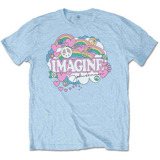 John Lennon Rainbows, Love & Peace [T-Shirt] - Rock Band Apparel