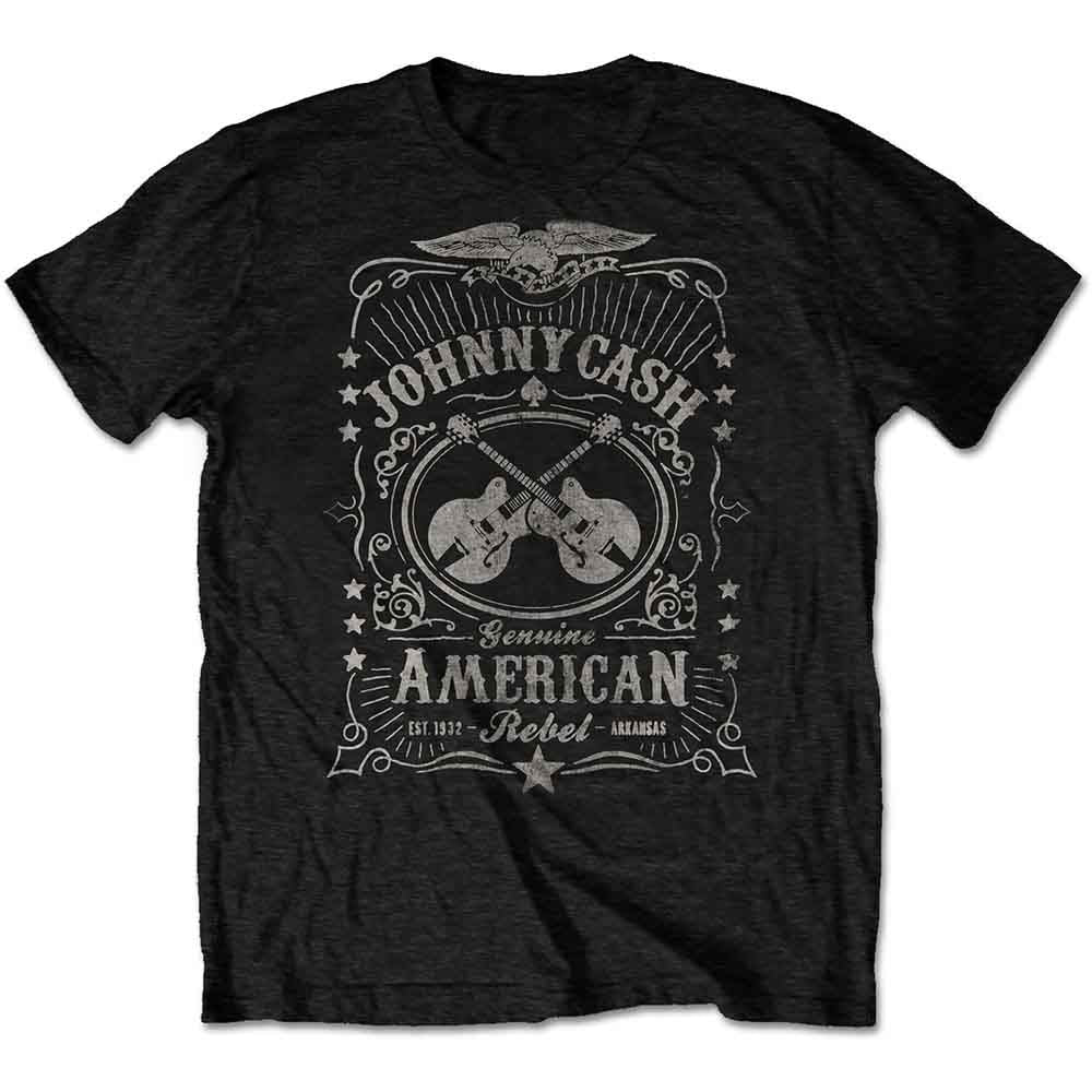 Johnny Cash American Rebel [T-Shirt] Black