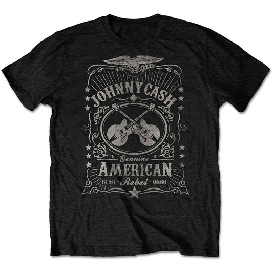 Johnny Cash American Rebel [T-Shirt] Black