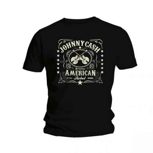 Johnny Cash American Rebel [T-Shirt] Black