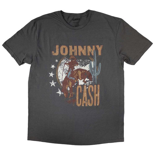 Johnny Cash Cowboy [T-Shirt] Grey