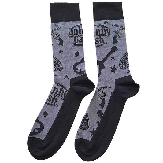 Johnny Cash Guitars 'n Guns [Socks] - Rock Band Apparel