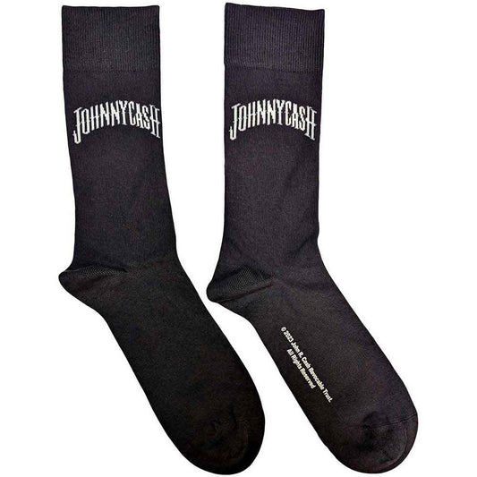 Johnny Cash Man In Black Logo [Socks] Grey