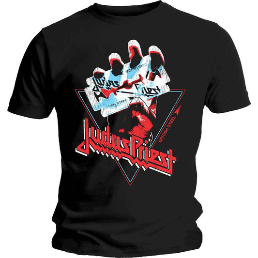 Judas Priest British Steel Hand Triangle [T-Shirt] Black
