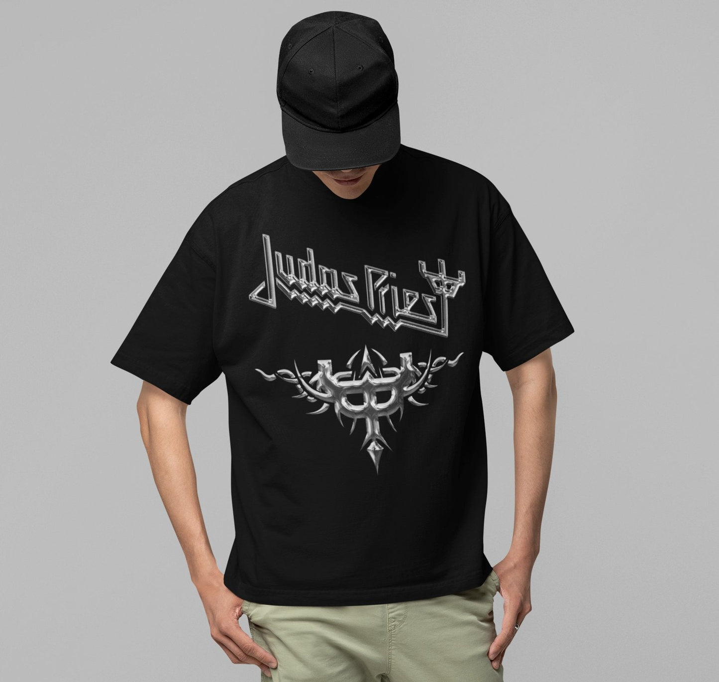 Judas Priest - Liquid Metal Logo Jumbo Print T-ShirtT-Shirt