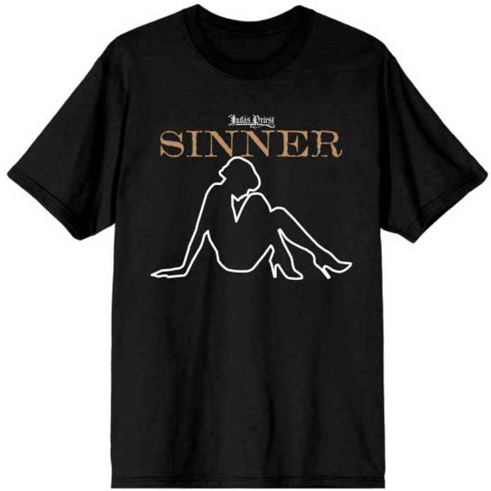 Judas Priest Sin After Sin Sinner Slogan Lady [T-Shirt] - Rock Band Apparel