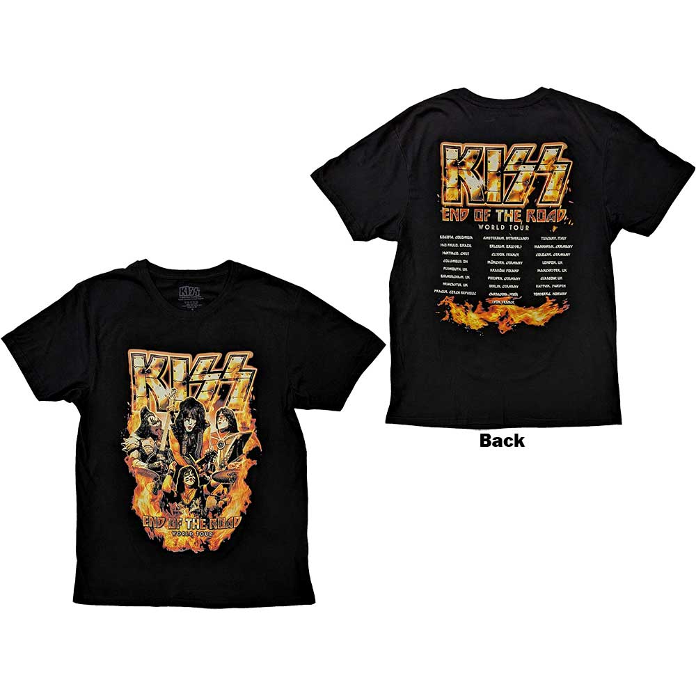 Kiss End Of The Road Tour Orange [T-Shirt] Black