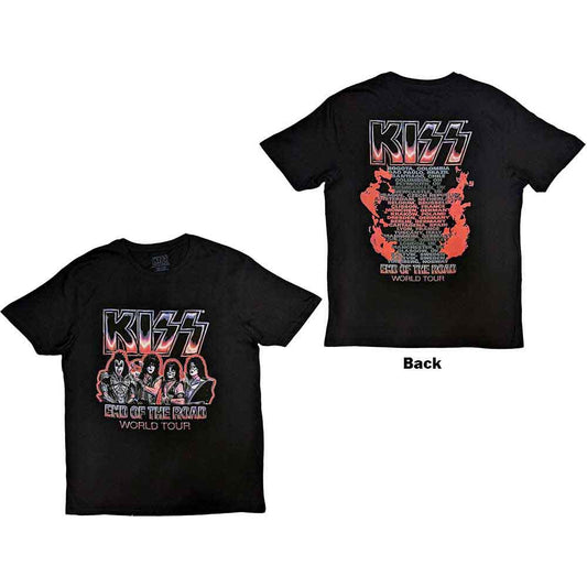 Kiss End Of The Road Tour Red [T-Shirt] - Rock Band Apparel
