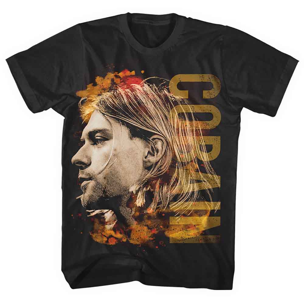 Kurt Cobain Coloured Side View [T-Shirt] Black