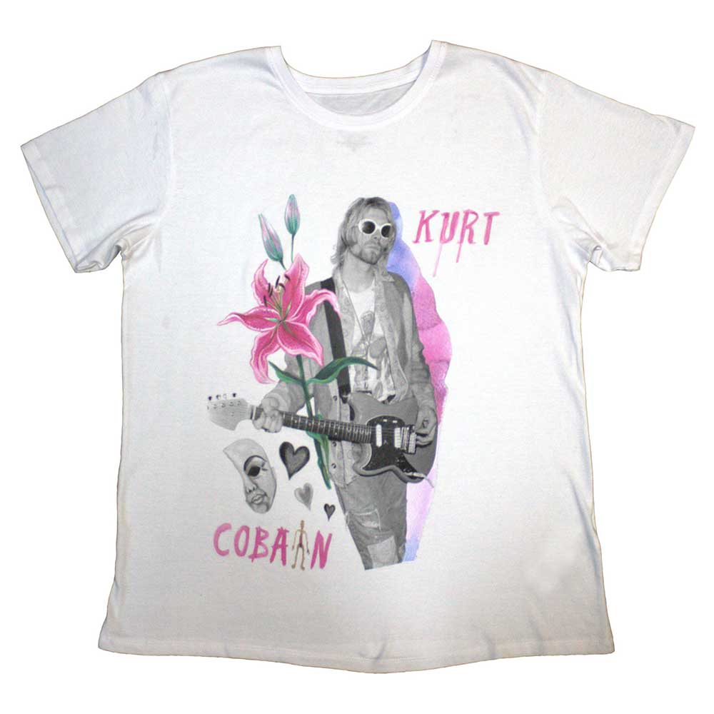 Kurt Cobain Flower [T-Shirt] White