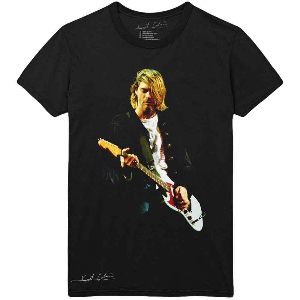 Kurt Cobain Guitar Photo Colour [T-Shirt] - Rock Band Apparel