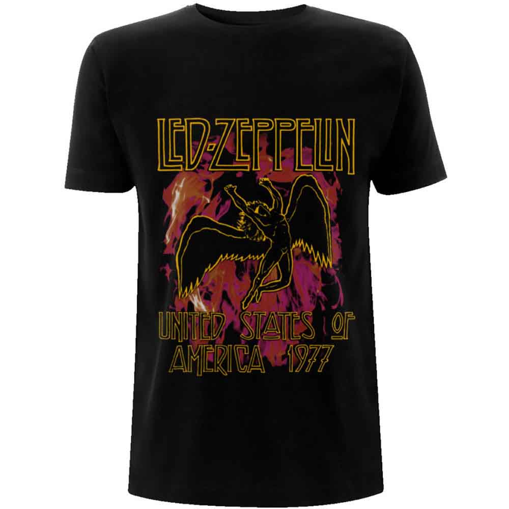 Led Zeppelin Black Flames [T-Shirt] Black