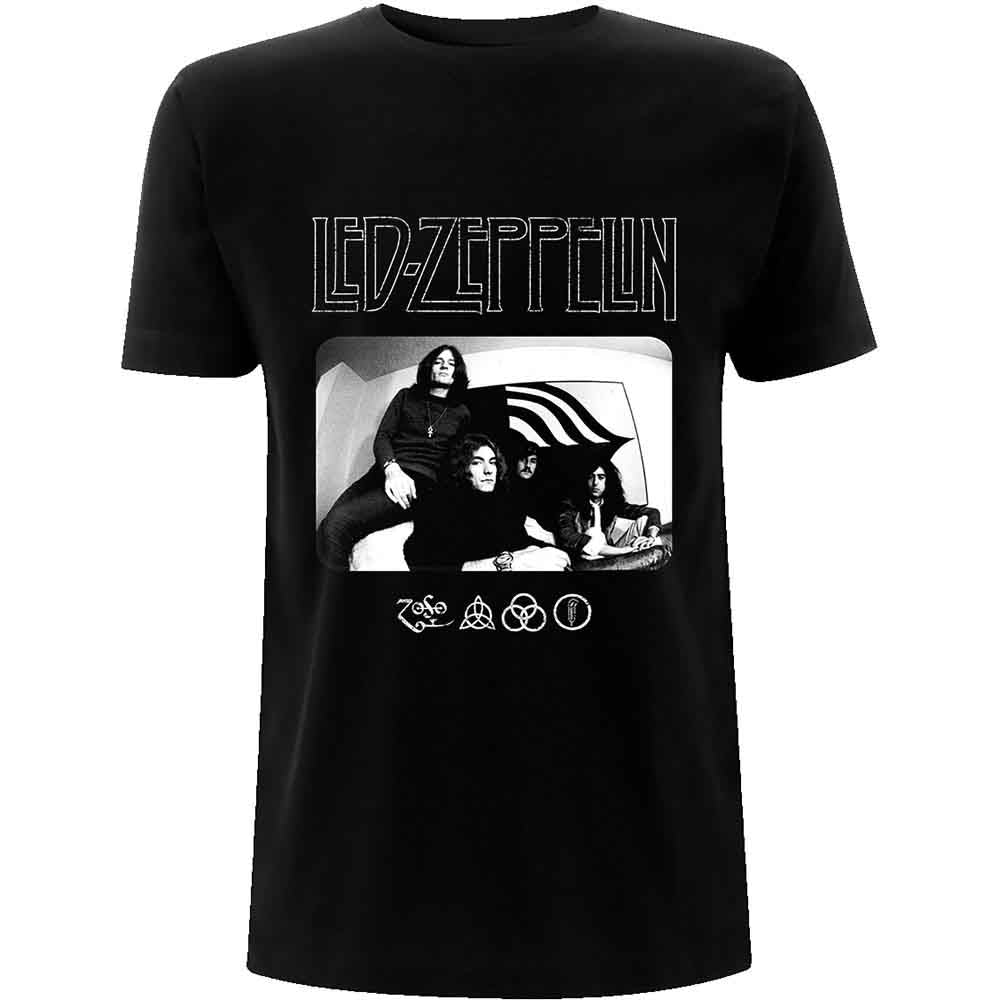Led Zeppelin Icon Logo Photo [T-Shirt] - Rock Band Apparel