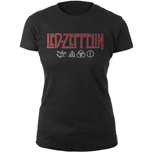 Led Zeppelin Logo & Symbols [T-Shirt] Black