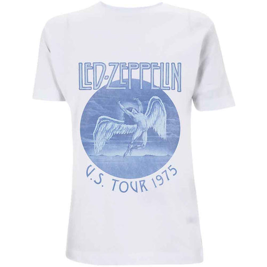 Led Zeppelin Tour '75 Blue Wash [T-Shirt] - Rock Band Apparel