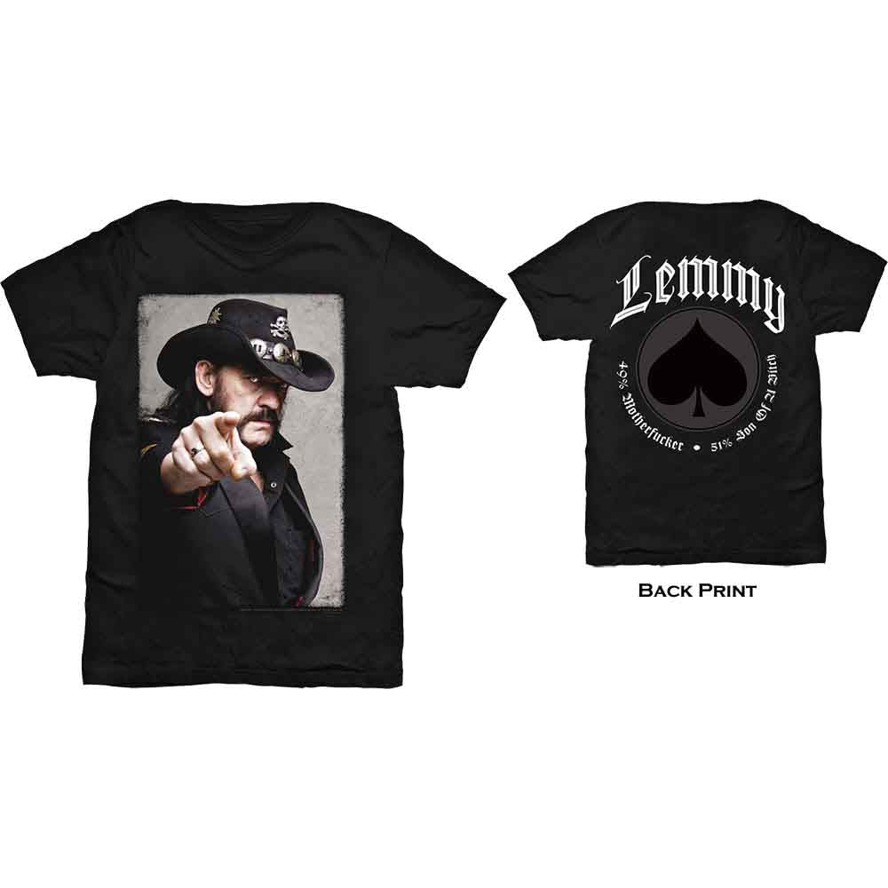 Lemmy Pointing Photo [T-Shirt] - Rock Band Apparel
