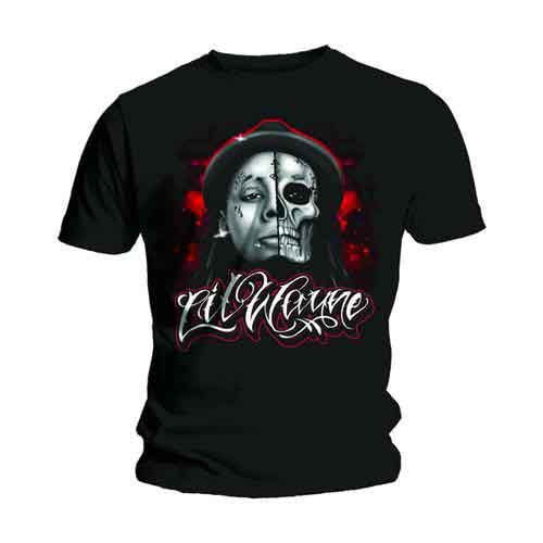 Lil Wayne Skull Sketch [T-Shirt] Black
