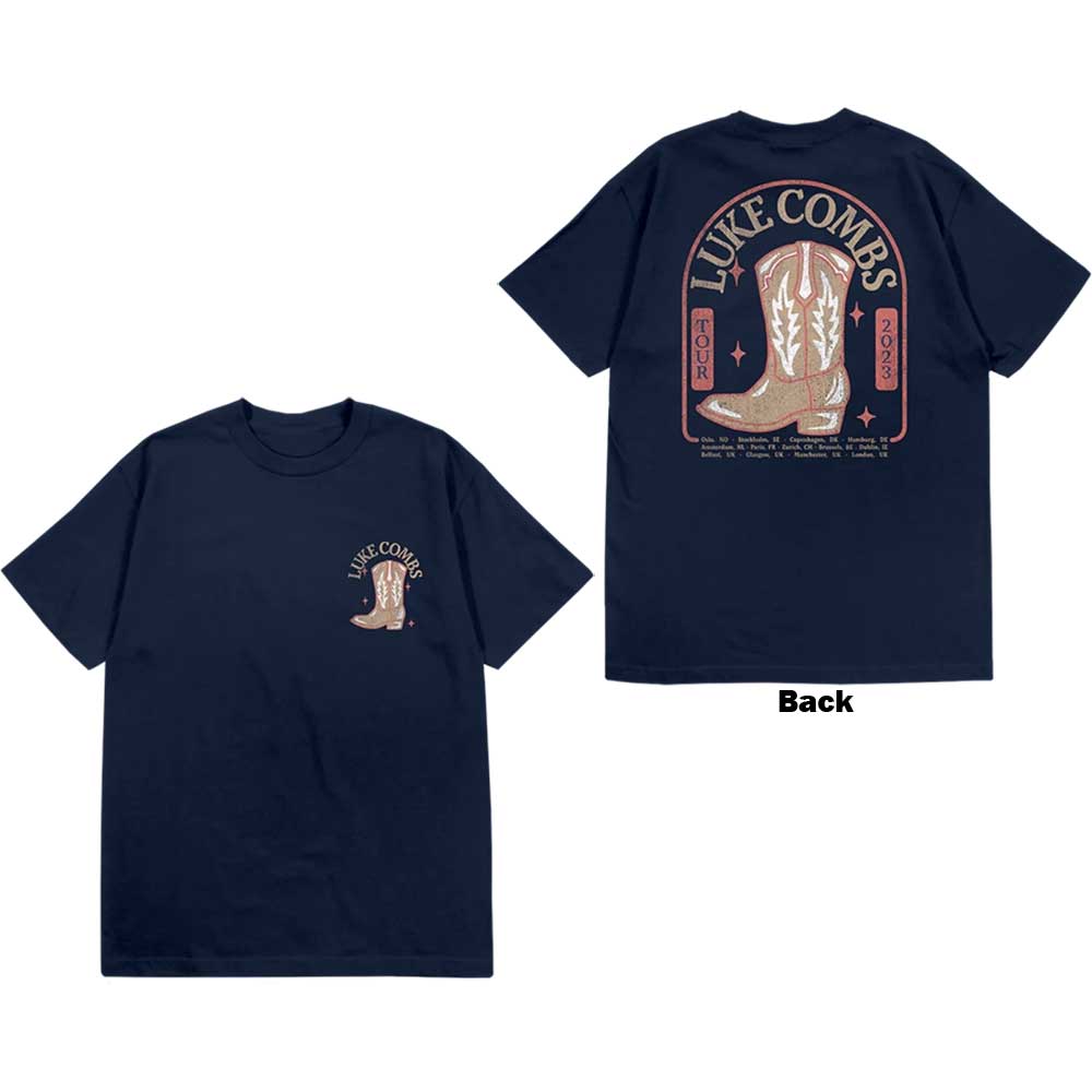 Luke Combs Tour '23 Cowboy Boot [T-Shirt] Blue