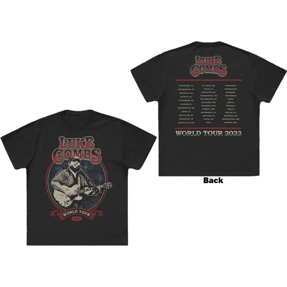 Luke Combs Tour '23 Guitar Photo [T-Shirt] - Rock Band Apparel