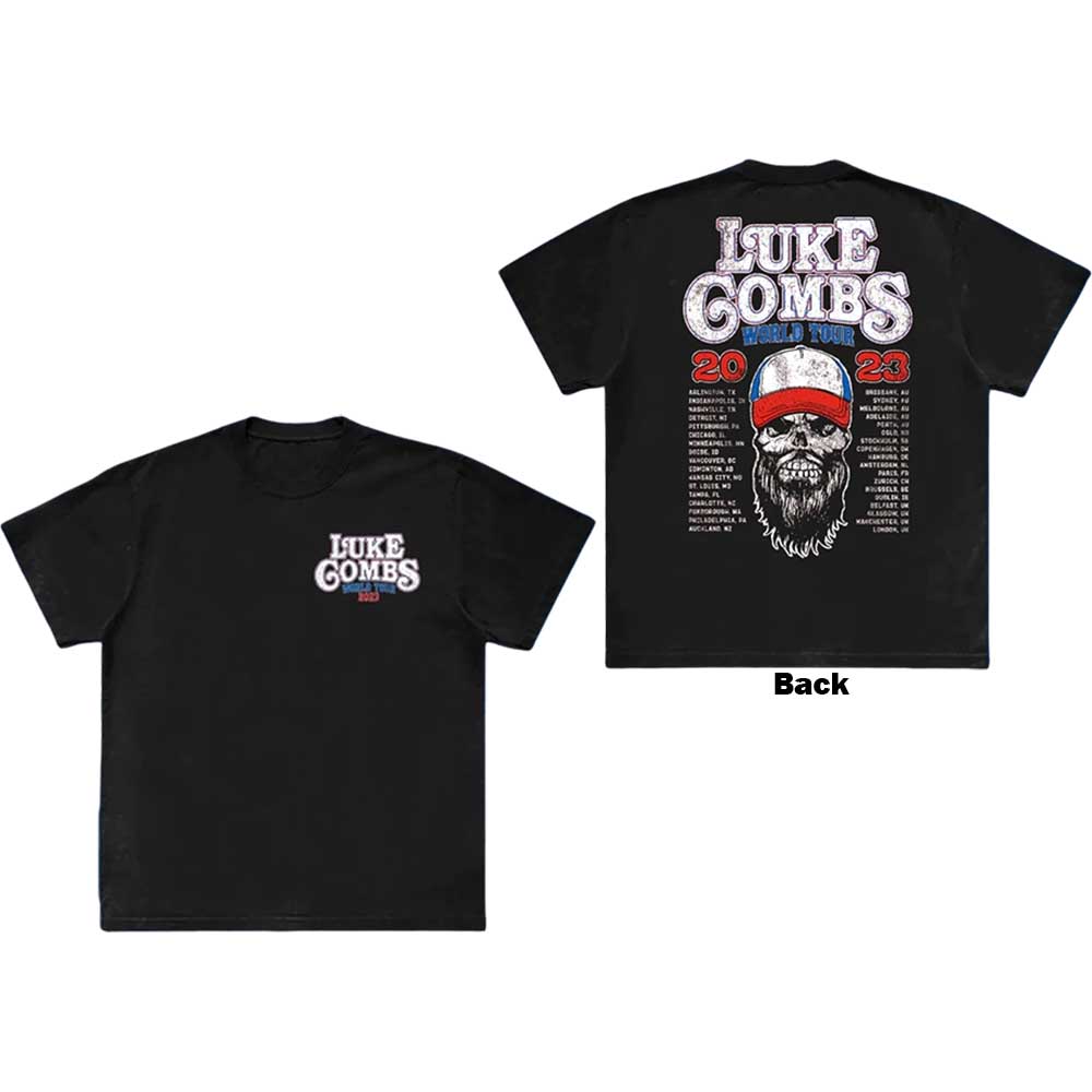 Luke Combs Tour '23 Skull [T-Shirt] Black
