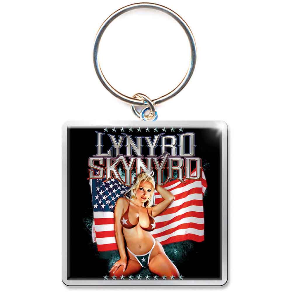 Lynyrd Skynyrd American Flag [Keychain] - Rock Band Apparel