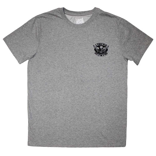 Lynyrd Skynyrd Mini Biker Patch Logo Mono [T-Shirt] Grey