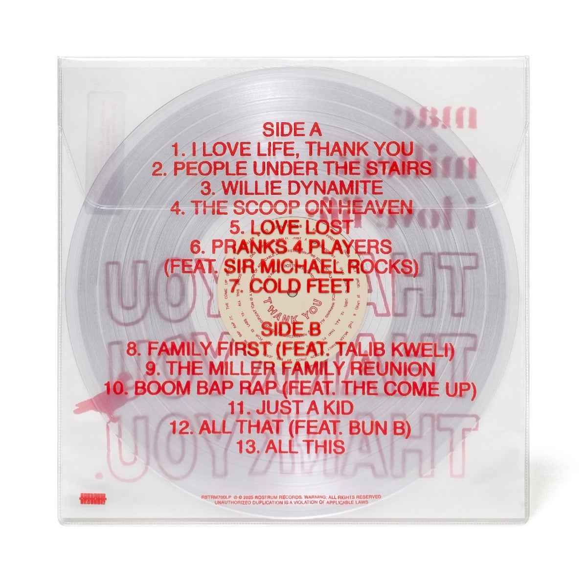 I Love Life, Thank You (Clear Vinyl) [Vinyl]