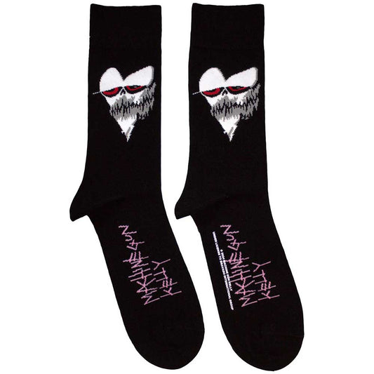 Machine Gun Kelly Heart Face [Socks] Black