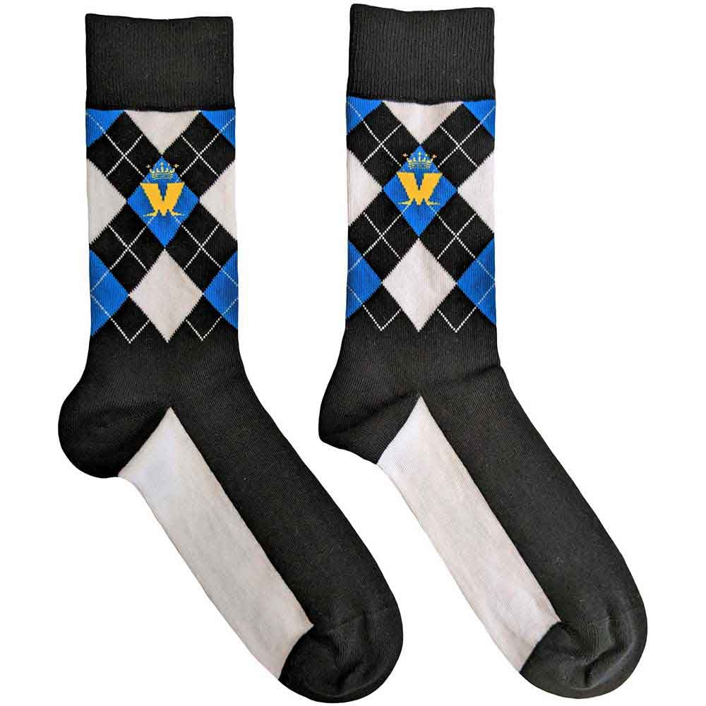 Madness Crown & M Blue Diamond [Socks] - Rock Band Apparel