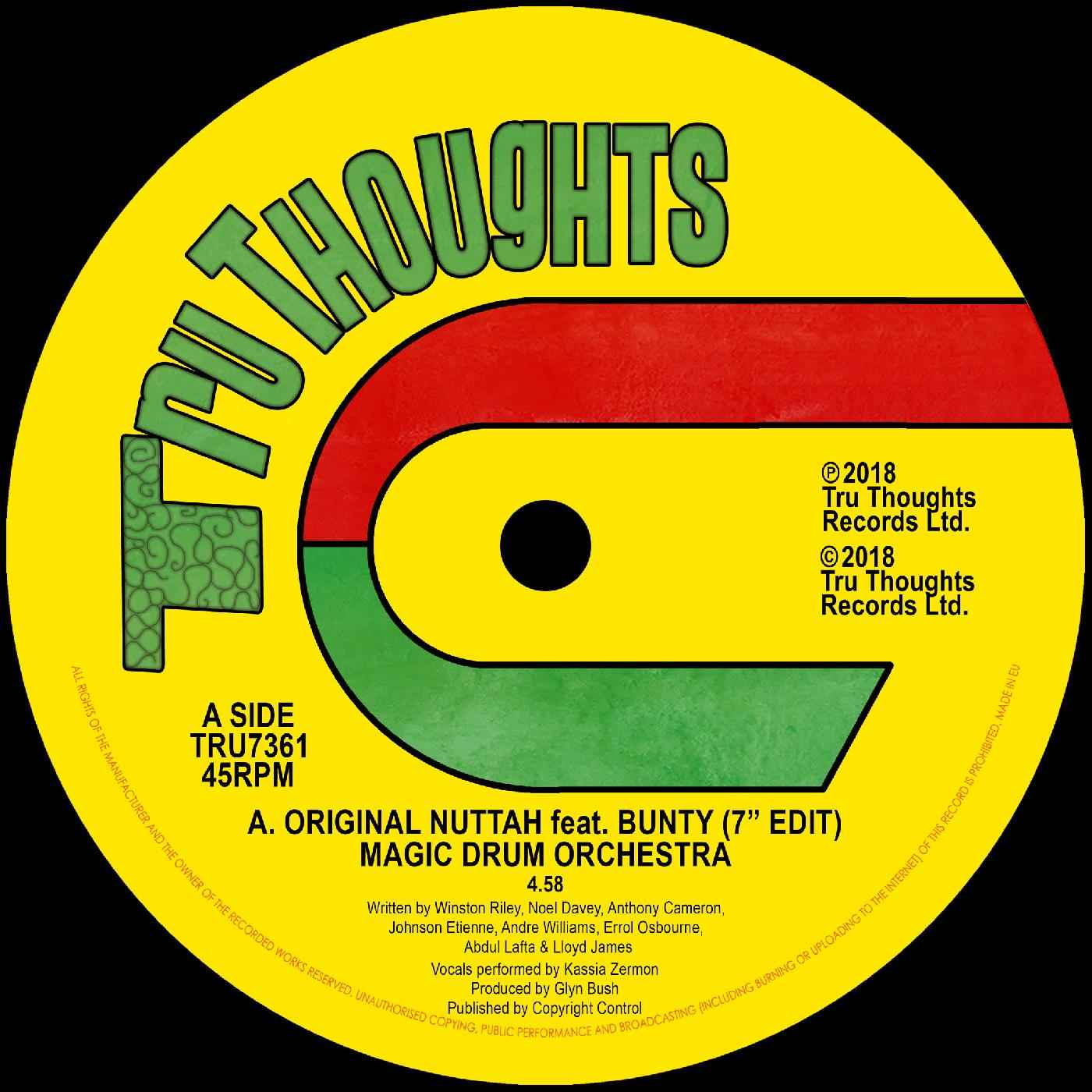 Original Nuttah feat. Bunty (7" Edit)/Dread Nourishment [Vinyl]
